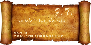 Frankó Tarzícia névjegykártya